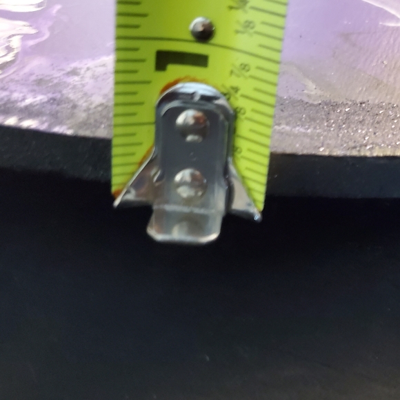 18" Circular Hand-Painted Wall Clock, Black, Purple White, minimalist style - Picture 4 of 4